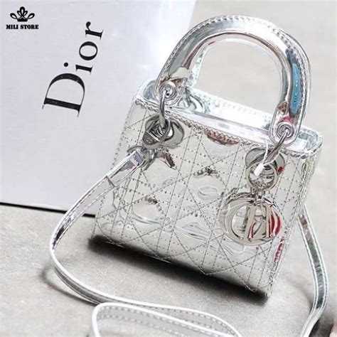 dior mini silver bag|authentic dior bag.